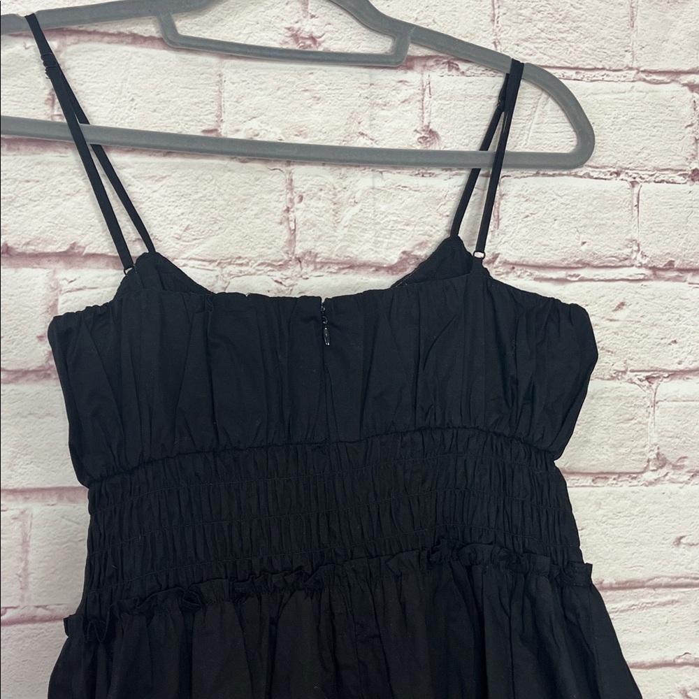 WAYF Tiered Midi Dress Black Smocked Waist NWT Large - Picture 9 of 10